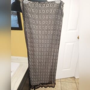 Black and Beige Vintage 90"S Maxi Skirt